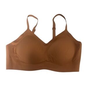 Neiwai Barely Zero Fixed Cup Caramel Clasp Bra Size L/XL Reg. $49 NWOT